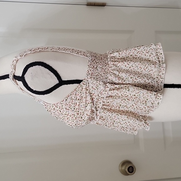 SHEIN Size S VCAY Shirred Back Frill Trim Ditsy Floral Top, Excellent Used Cond. - Picture 3 of 12